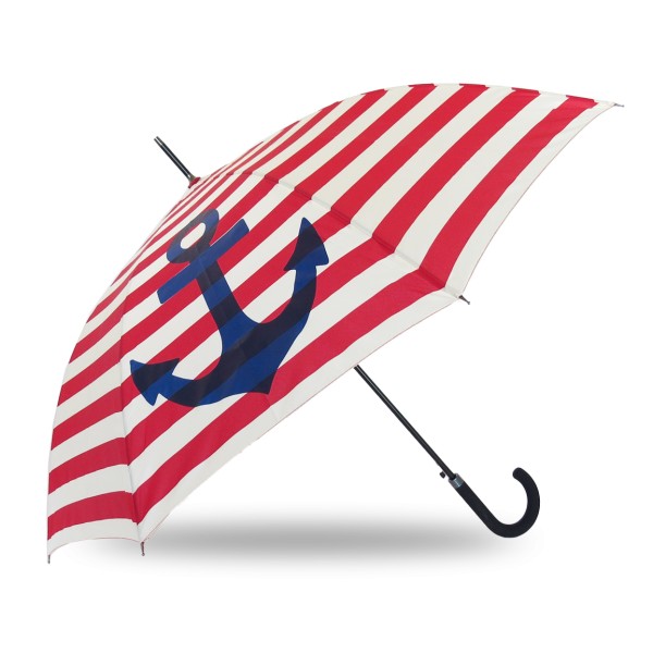 Stockschirm &quot;Maritim&quot; Anker Streifen Regenschirm Schutz