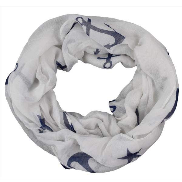 Scarf Loop &quot;Anchor and Stars&quot; Summer