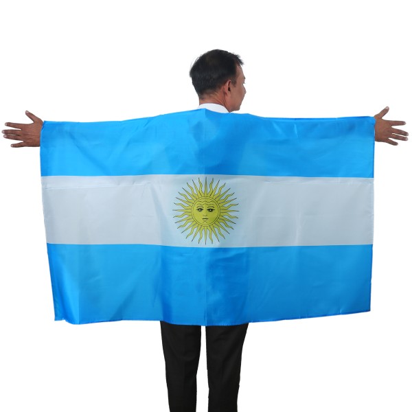 Fan Poncho &quot;Argentinien&quot; Argentina Umhang Flagge Fußball WM Länder Cape