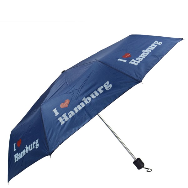 Pocket Umbrella &quot;I love Hamburg&quot; Rain Protection