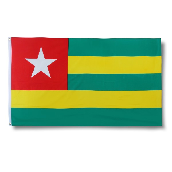 Togo Fahne Flagge 90 x 150 cm Fanartikel Hissfahne Ösen WM EM