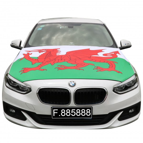 EM Fußball &quot;Wales&quot; Motorhauben Überzieher Auto Flagge