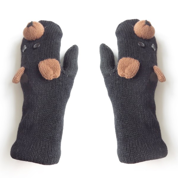 Mitten &quot;Zoo&quot; Gloves Knitted Animals Fleece