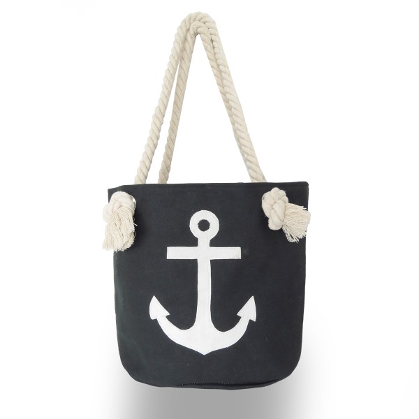 XS Beach bag &quot;Anchor Patch&quot; girls shopper maritime
