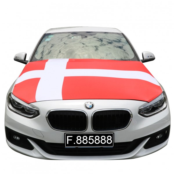 EM Fußball &quot;Dänemark&quot; Denmark Motorhauben Überzieher Auto Flagge Fahne