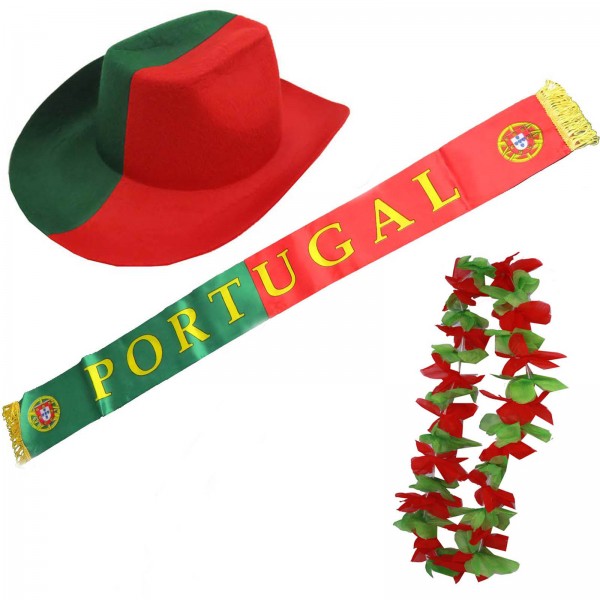 Fan-Paket-1 &quot;Portugal&quot; WM EM Fußball Fan Anfeuern Party