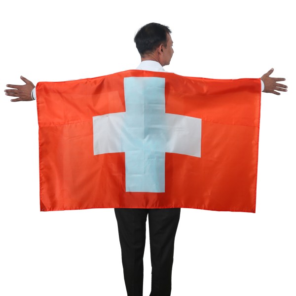 Fan Poncho &quot;Schweiz&quot; Switzerland Suisse Swiss Umhang Flagge Fußball WM Länder Cape
