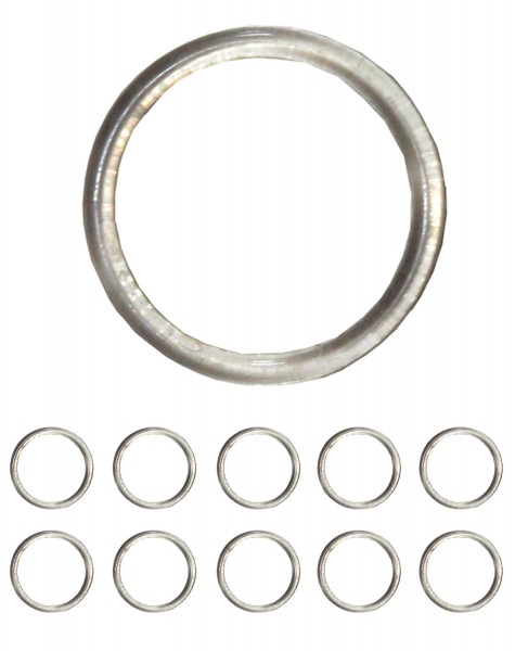 10er SET Schalhalter Transparent Ring Kunststoff