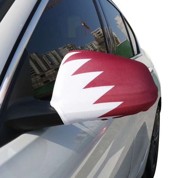 Auto Außenspiegel Fahne Set &quot;Katar&quot; Qatar Bikini Flagge EM WM