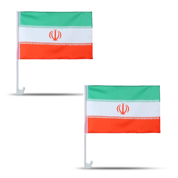 2er SET Auto Flagge &quot;Iran&quot; Fußball EM Fahne Fan Fanset