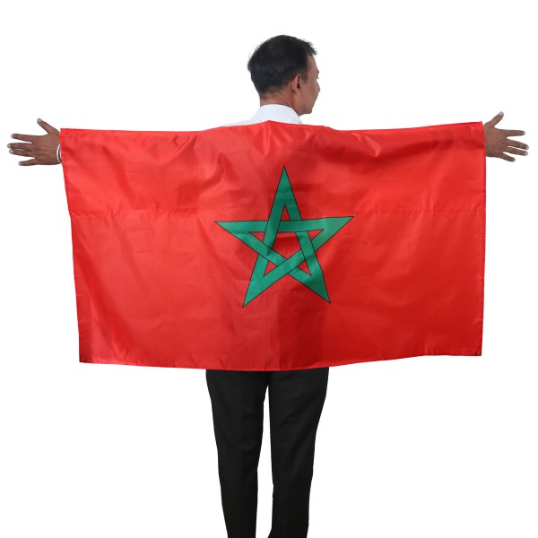 Fan Poncho &quot;Marokko&quot; Morocco Umhang Flagge Fußball WM Länder Cape
