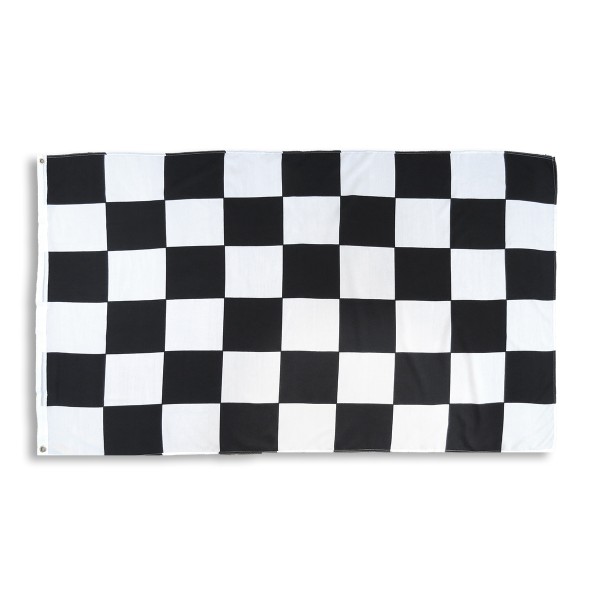 Karo schwarz weiss Ziel Fahne Flagge 90 x 150 cm Fanartikel Hissfahne WM EM