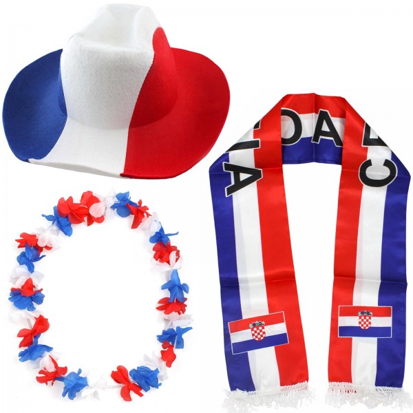 Fan-Paket-1 &quot;Kroatien&quot; WM EM Fußball Fan Anfeuern Party