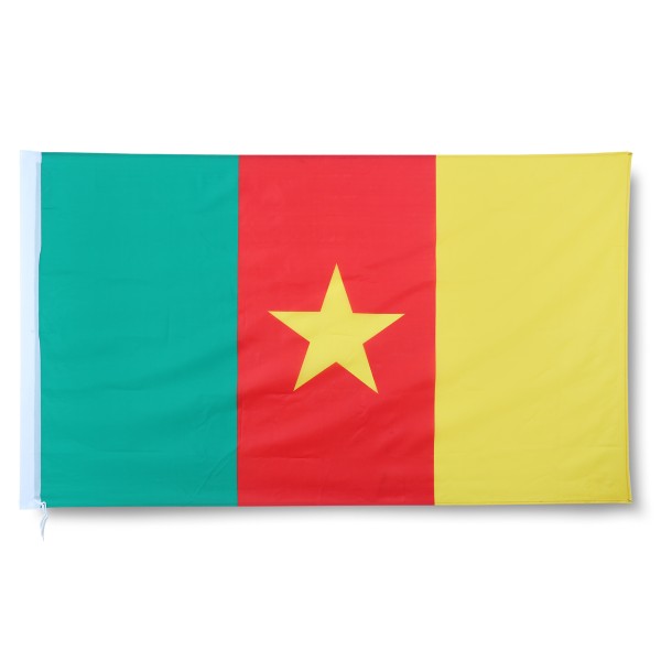 Kamerun Cameroon Fahne Flagge 90 x 150 cm Fanartikel Hissfahne Ösen WM EM