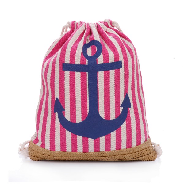 Daypack &quot;Anchor and Bast&quot; Maritime Stripes Beach Backpack