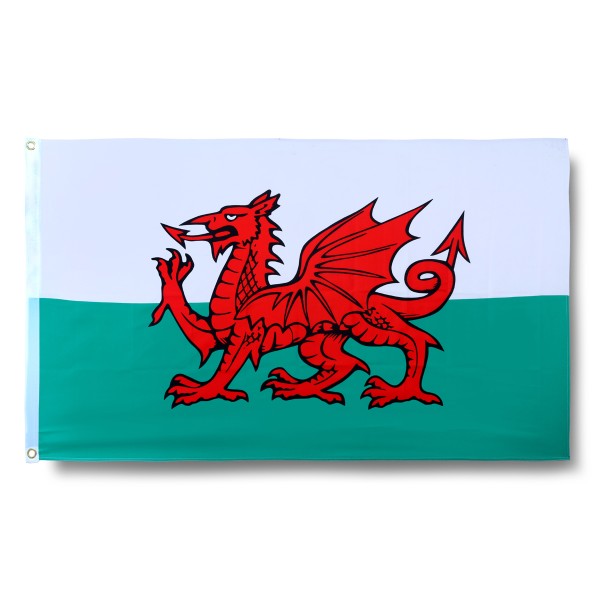 Wales Fahne Flagge 90 x 150 cm Fanartikel Hissfahne Ösen WM EM