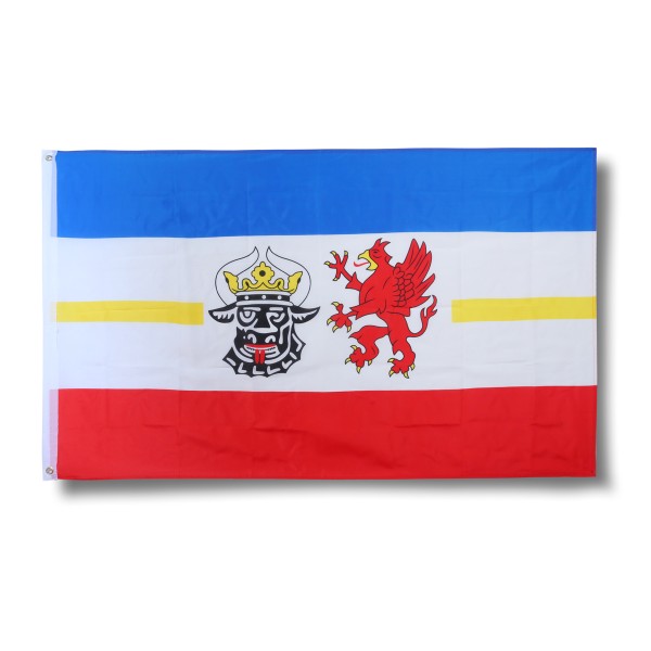 Mecklenburg-Vorpommern Fahne Flagge 90 x 150 cm Fanartikel Hissfahne Ösen WM EM