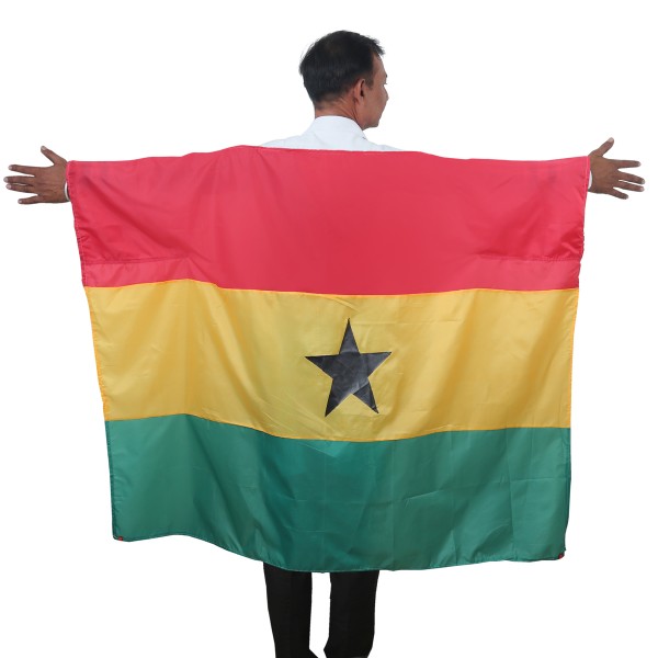 Fan Poncho &quot;Ghana&quot; Umhang Flagge Fußball WM Länder Cape