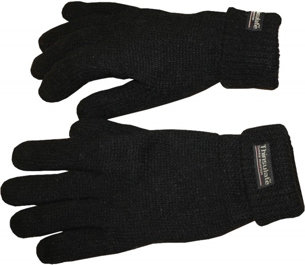 Knitted Gloves Unicolor Fleece Wool Unisex