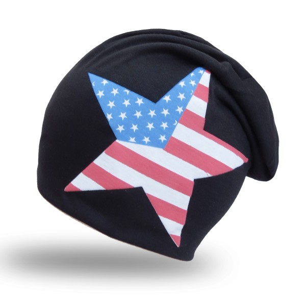 Beanie Slouch &quot;USA&quot; Unisex Star Jersey