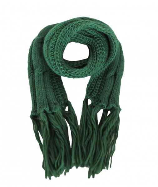 Scarf Polyacrylic Cable Pattern Knitted Winter