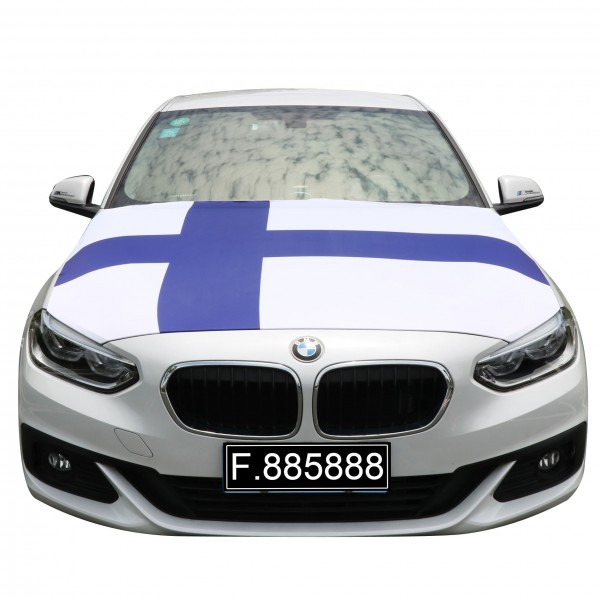 EM Fußball &quot;Finnland&quot; Motorhauben Überzieher Auto Flagge