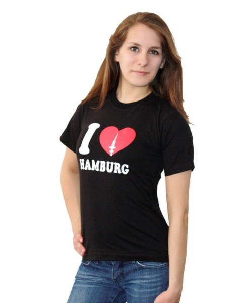 Kinder T-Shirt &quot;I Love Hamburg&quot; Fernsehturm Baumwolle