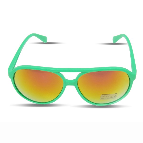 Sonnenbrille Neon Knallig Verspiegelt Fun Brille