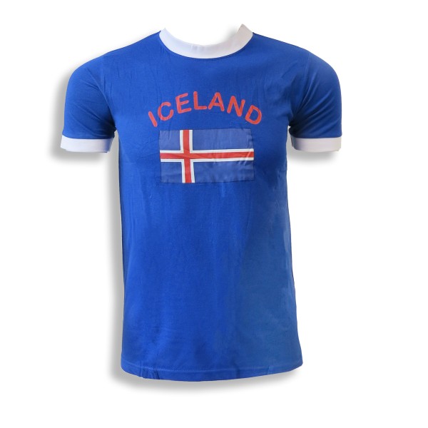 Fan-Shirt &quot;Island&quot; Unisex Fußball WM EM Herren T-Shirt