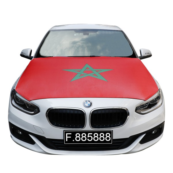 EM Fußball &quot;Marokko&quot; Morocco Motorhauben Überzieher Auto Flagge Fahne