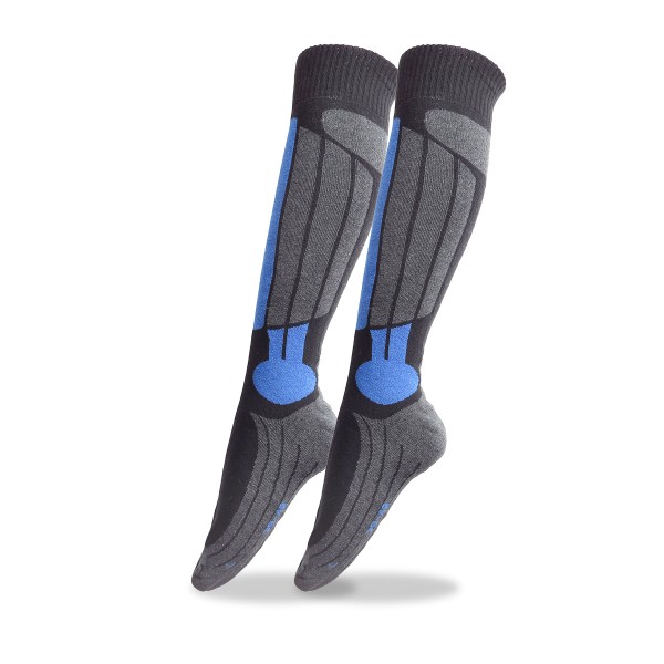 1 Paar Ski Socken Baumwolle Winter Unisex Strümpfe rot blau