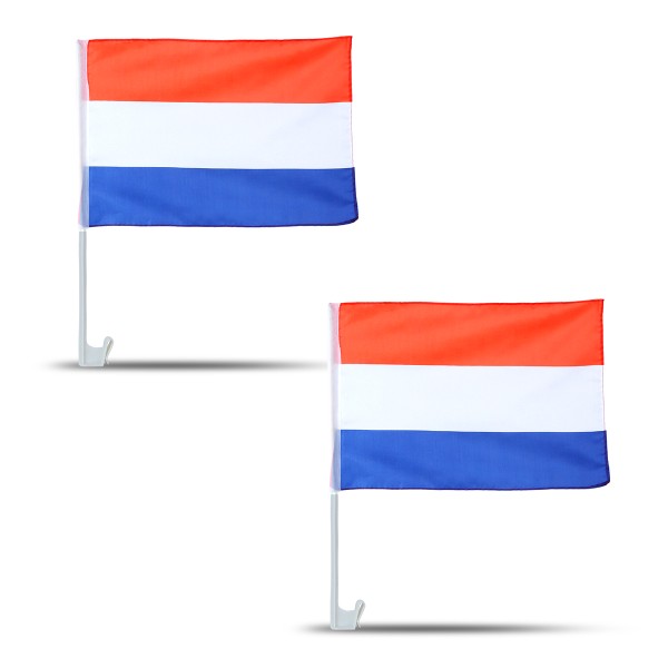 2er SET Auto Flagge &quot;Niederlande&quot; Fußball EM Fahne Fan Fanset