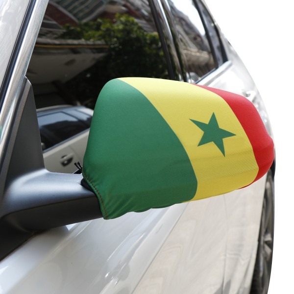 Auto Außenspiegel Fahne Set &quot;Senegal&quot; Bikini Flagge EM WM