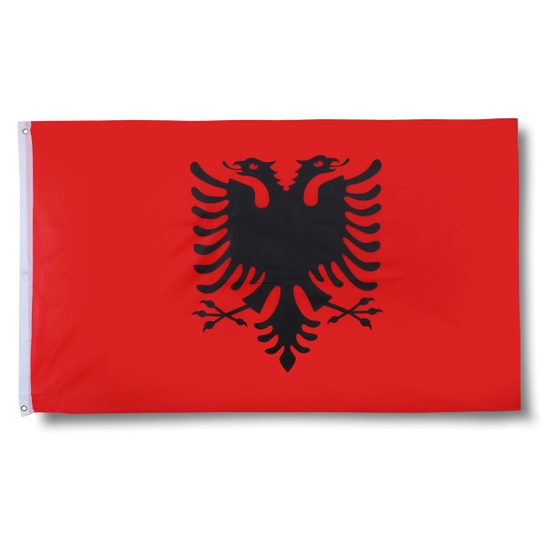 Albanien Albania Fahne Flagge 90 x 150 cm Fanartikel Hissfahne Ösen WM EM