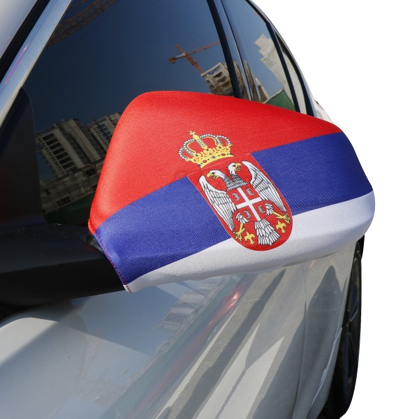 Auto Außenspiegel Fahne Set &quot;Serbien&quot; Serbia Bikini Flagge EM WM