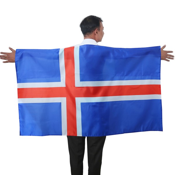 Fan Poncho &quot;Island&quot; Iceland Umhang Flagge Fußball WM Länder Cape