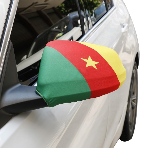 Auto Außenspiegel Fahne Set &quot;Kamerun&quot; Cameroon Bikini Flagge EM WM
