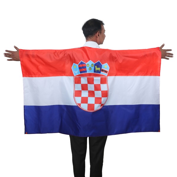 Fan Poncho &quot;Kroatien&quot; Croatia Umhang Flagge Fußball WM Länder Cape