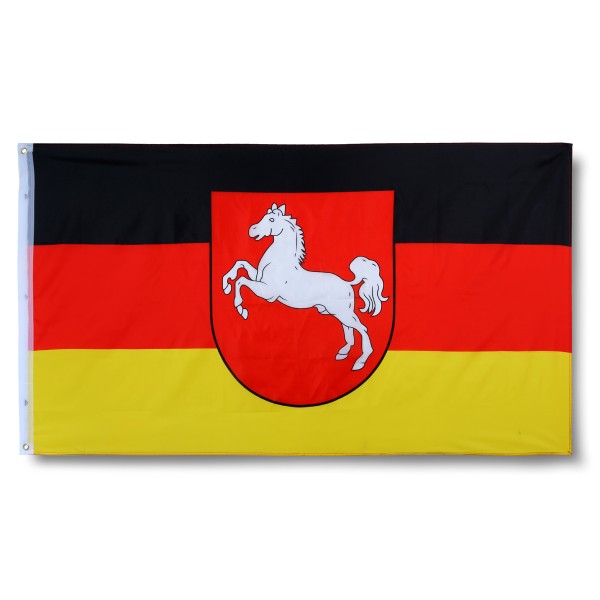 Niedersachsen Lower Saxony Fahne Flagge 90 x 150 cm Fanartikel Hissfahne Ösen WM EM