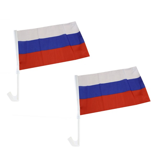 2er SET Auto Flagge &quot;Russland&quot; Fußball EM Fahne Fan Fanset