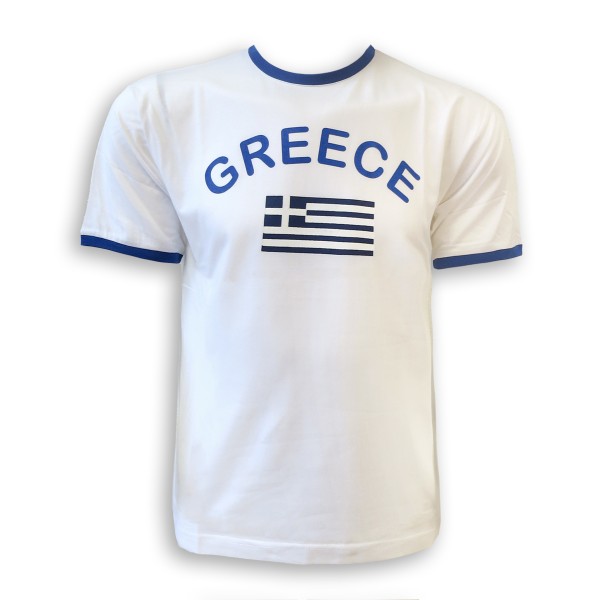 Fan-Shirt &quot;Greece&quot; Unisex Fußball WM EM Herren T-Shirt