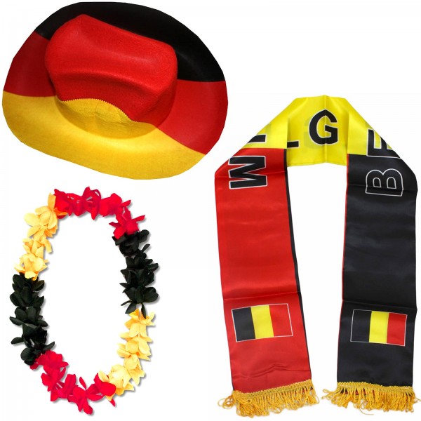Fan-Paket-1 &quot;Belgien&quot; WM EM Fußball Fan Anfeuern Party