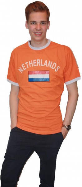Fan-Shirt &quot;Netherlands&quot; Unisex Fußball WM EM Herren T-Shirt