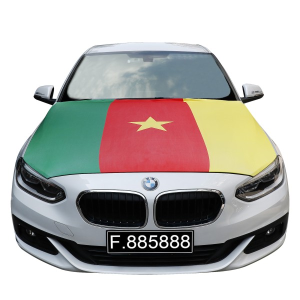 EM Fußball &quot;Kamerun&quot; Cameroon Motorhauben Überzieher Auto Flagge Fahne
