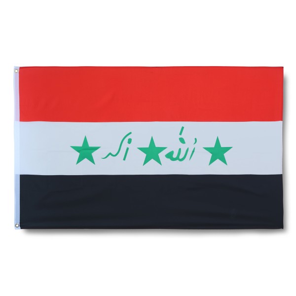 Irak Iraq Fahne Flagge 90 x 150 cm Fanartikel Hissfahne Ösen WM EM