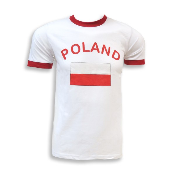 Fan-Shirt &quot;Polska&quot; Unisex Fußball WM EM Herren T-Shirt