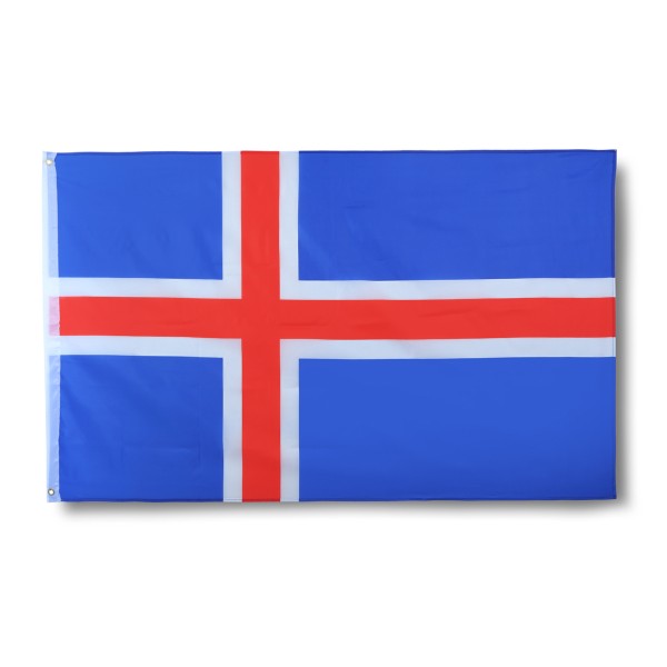 Island Iceland Fahne Flagge 90 x 150 cm Fanartikel Hissfahne Ösen WM EM