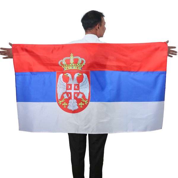 Fan Poncho &quot;Serbien&quot; Serbia Umhang Flagge Fußball WM Länder Cape