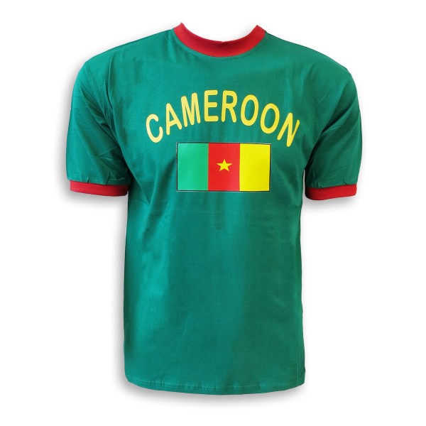 Fan-Shirt &quot;Cameroon&quot; Unisex Fußball WM EM Herren T-Shirt