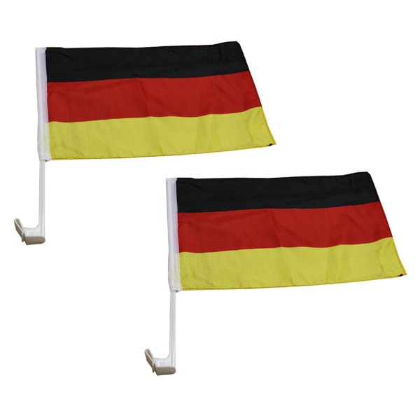 2er SET Auto Flagge &quot;Deutschland&quot; Fußball EM Fahne Fan Fanset